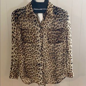 Olivaceous Leopard Button Up Blouse